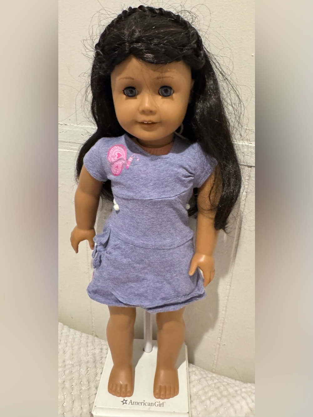 Authentic American Girl Truly Me 2015 Lilac Butterfly Meet Dress Only